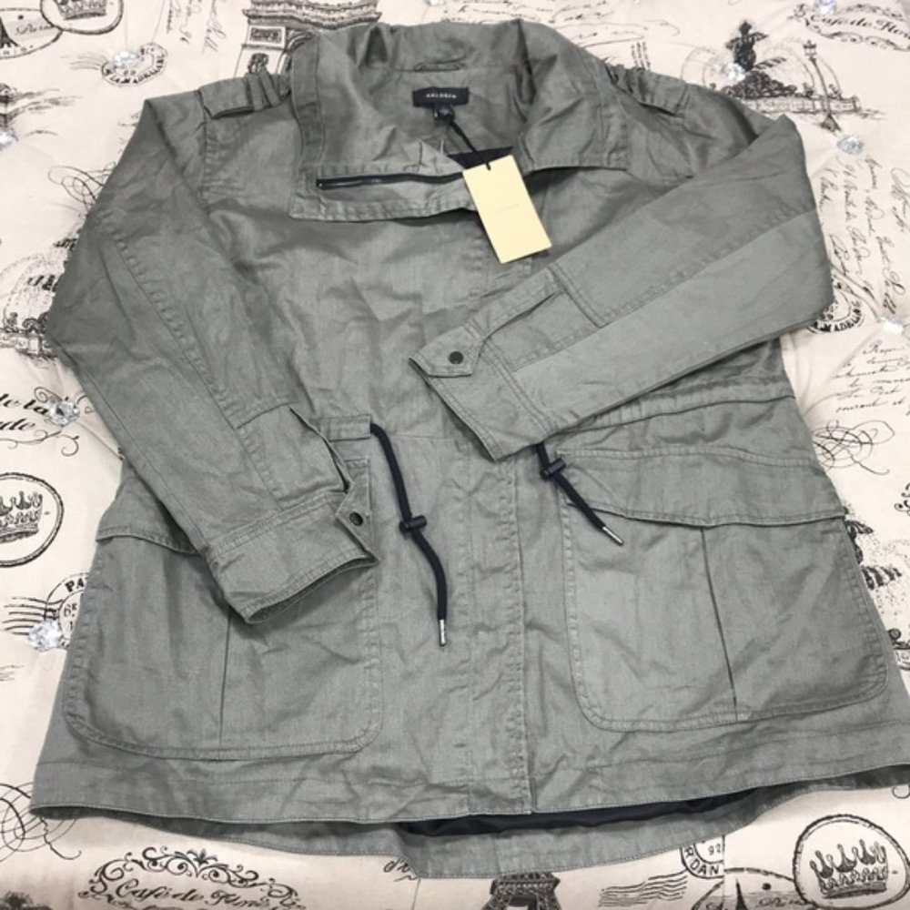 Halogen Drawstring Waist Washed Parka - Picture 4 of 8